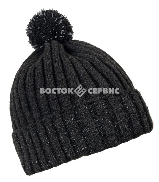Шапка с помпоном трикотажная